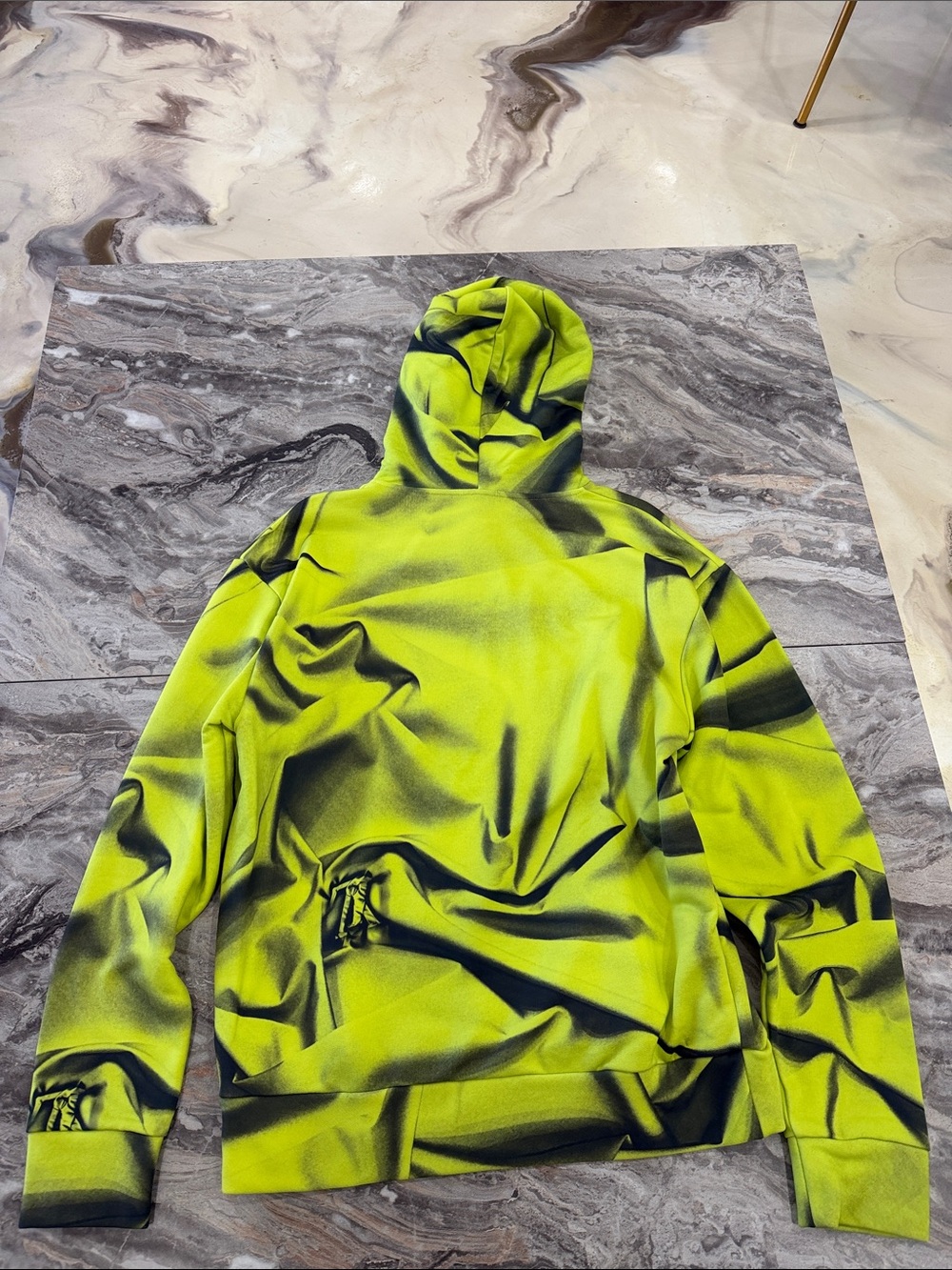 AUTHENTIC Louis Vuitton Men Lime Green LV Dune Graphic Hooded Sweatshirt UNWORN - Picture 8 of 9